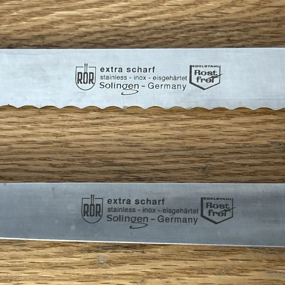 Solingen Rostfrei Spezial Hohlschliff Kitchen Bread Carving Chefs Knife Knives